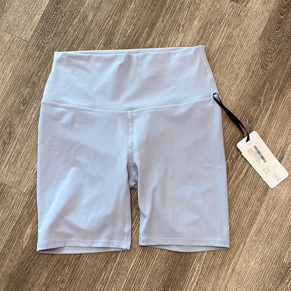 Varley biker shorts always short 7 inches zen blue medium NEW NWT